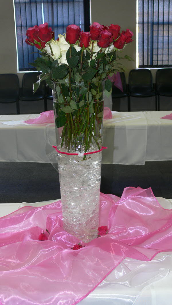 Tall Vase White & Cerse